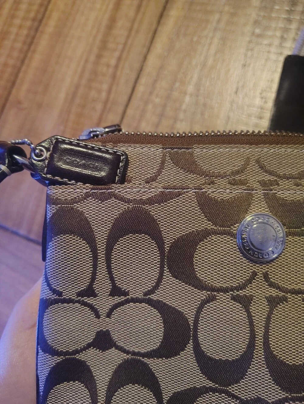 Coach 10250 Tan Signature Canvas Crossbody Bag Y2K